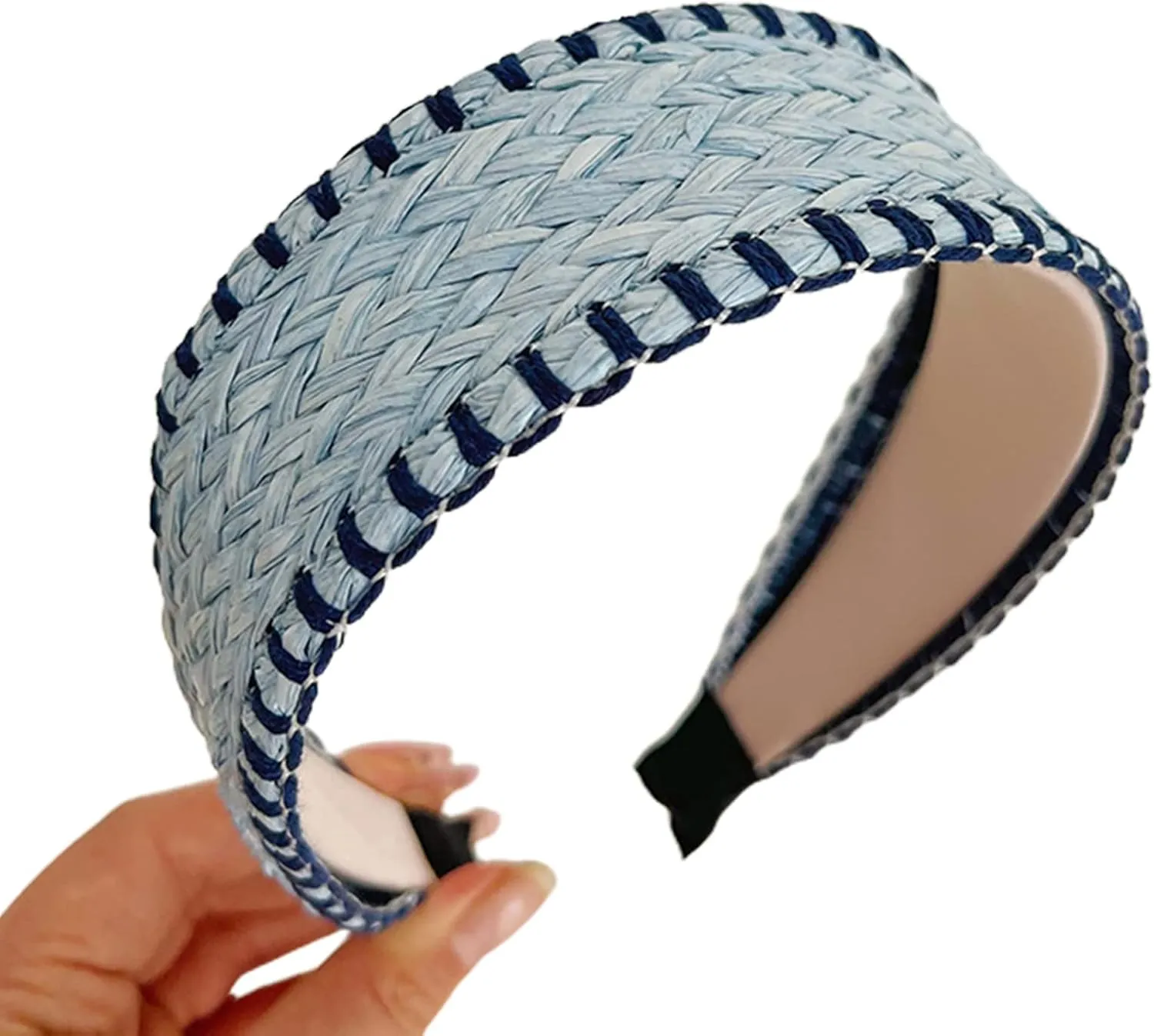 Elegant Wide Hair Bands Photo Booth s Wide Headband Headpiece Garland Knotted Headband for Music Festivals