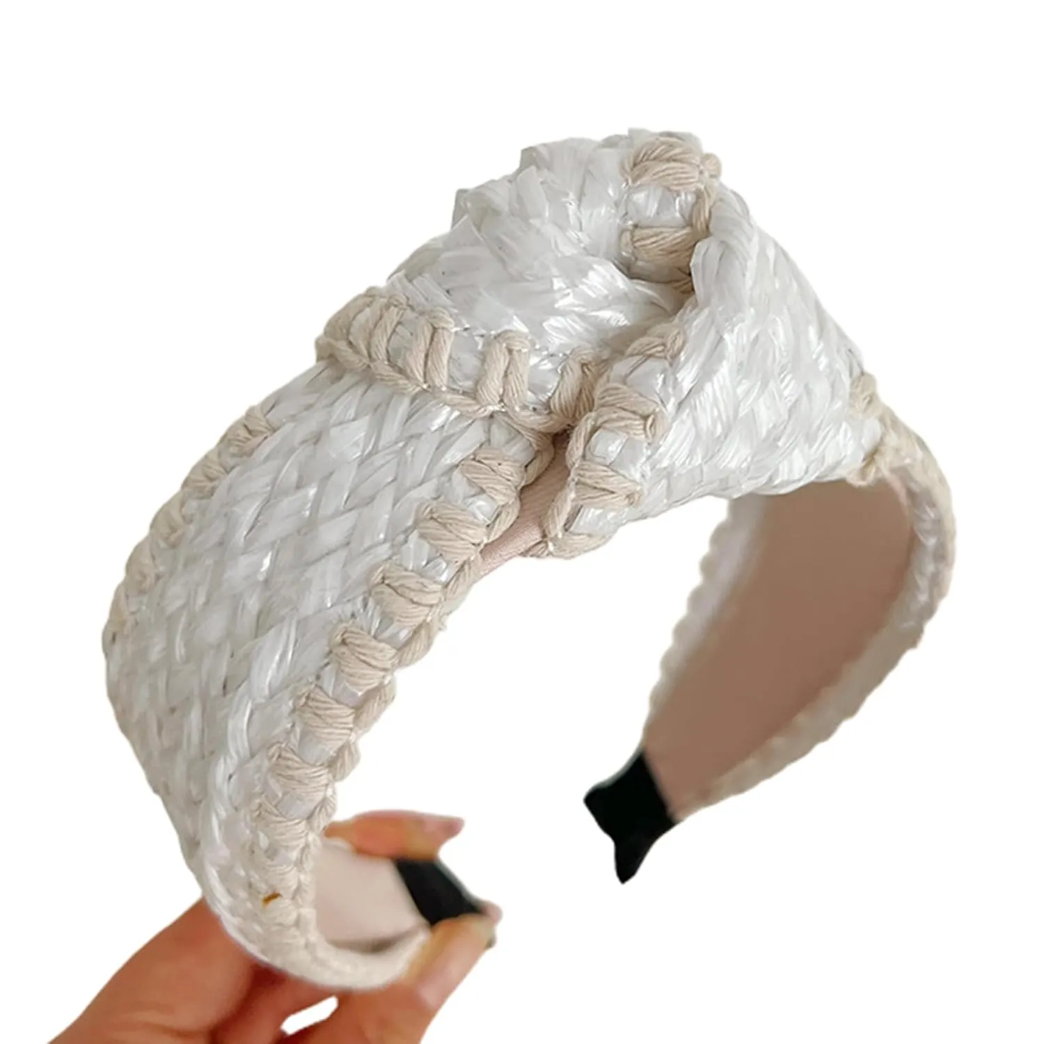 Elegant Wide Hair Bands Photo Booth s Wide Headband Headpiece Garland Knotted Headband for Music Festivals