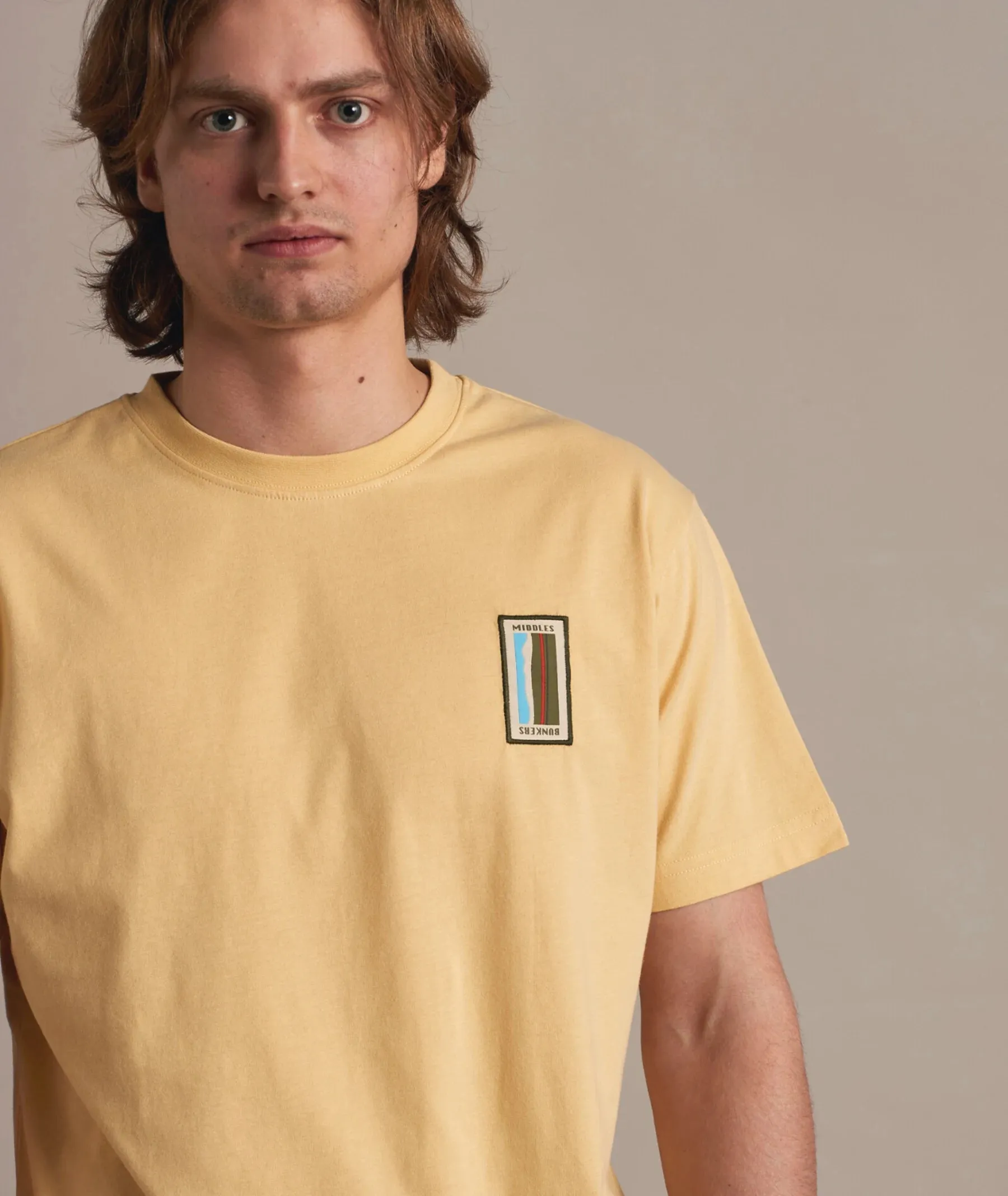 ELSK® BUNKERS PCH BRUSHED T-SHIRT - SUNLIGTH