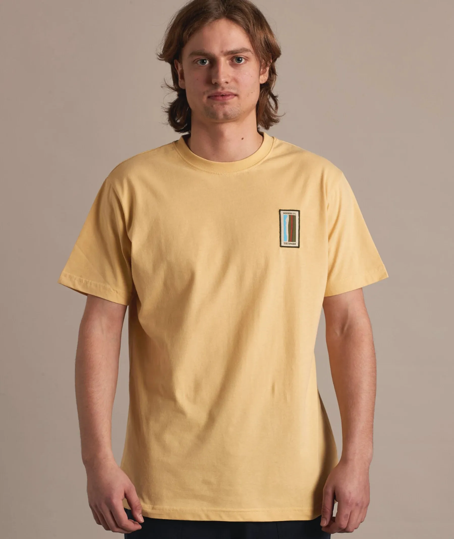 ELSK® BUNKERS PCH BRUSHED T-SHIRT - SUNLIGTH