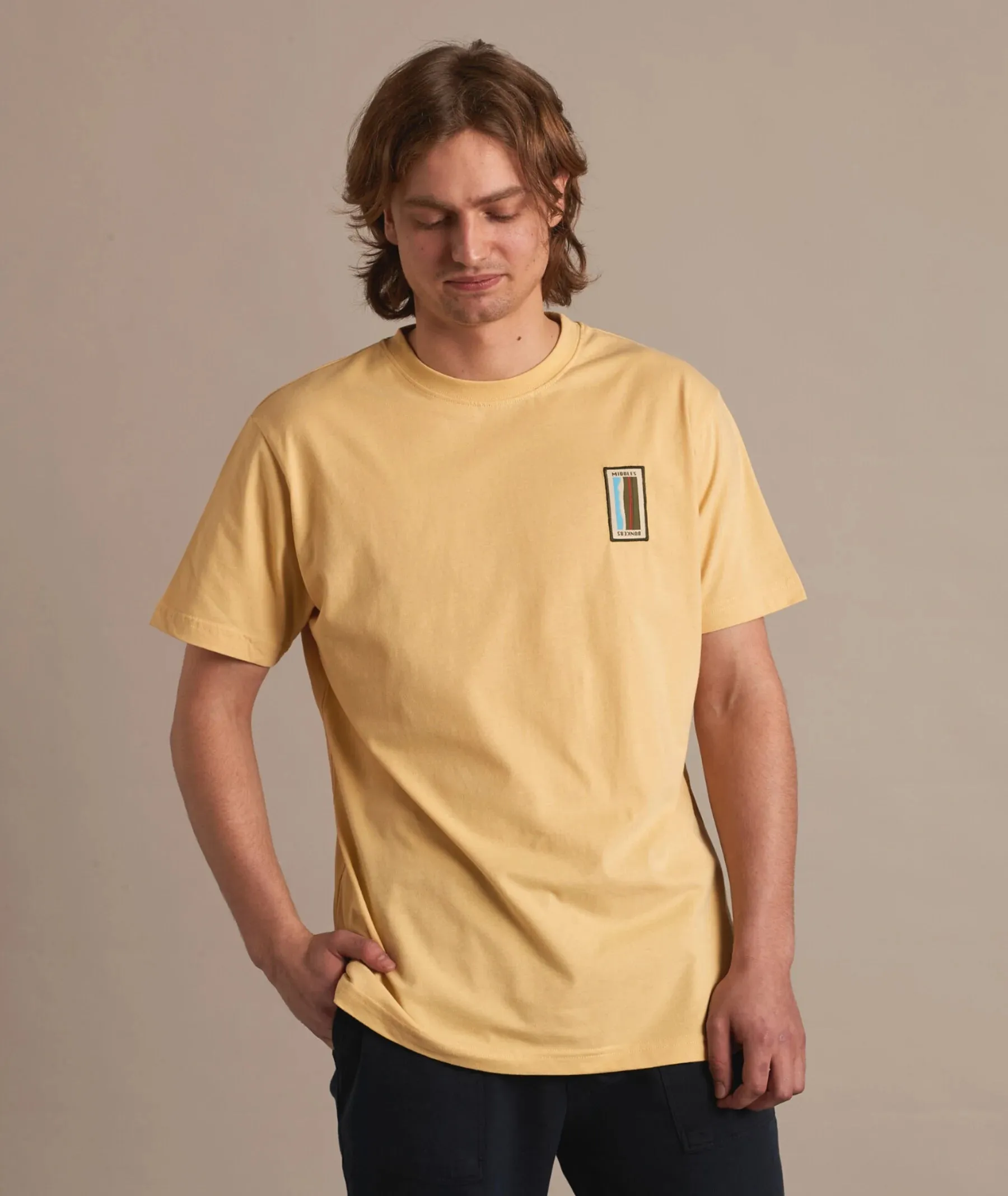 ELSK® BUNKERS PCH BRUSHED T-SHIRT - SUNLIGTH