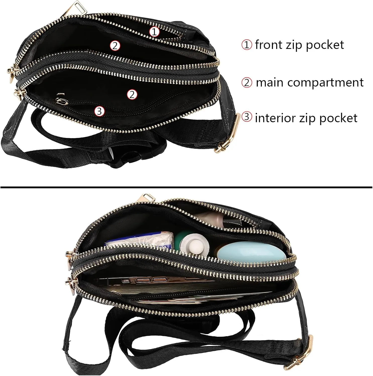 Fanny Packs for Women Crossbody Belt Bag Quilted Vegan Leather Fashion Mini Waist Bag Everywhere Travel Hiking Running Adjustable Strap