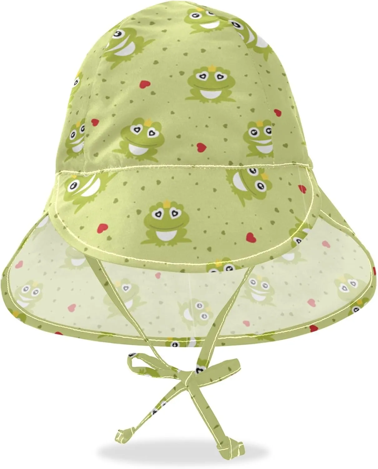 Frog Prince Red Heart Baby Boys' Hats & Caps Gold Crowns Sun Hat Toddler Kids Girls Bucket Hat for Spring Summer Autumn