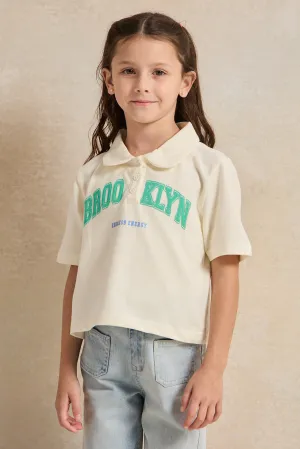 Girls White Nyc Days Print T-Shirt