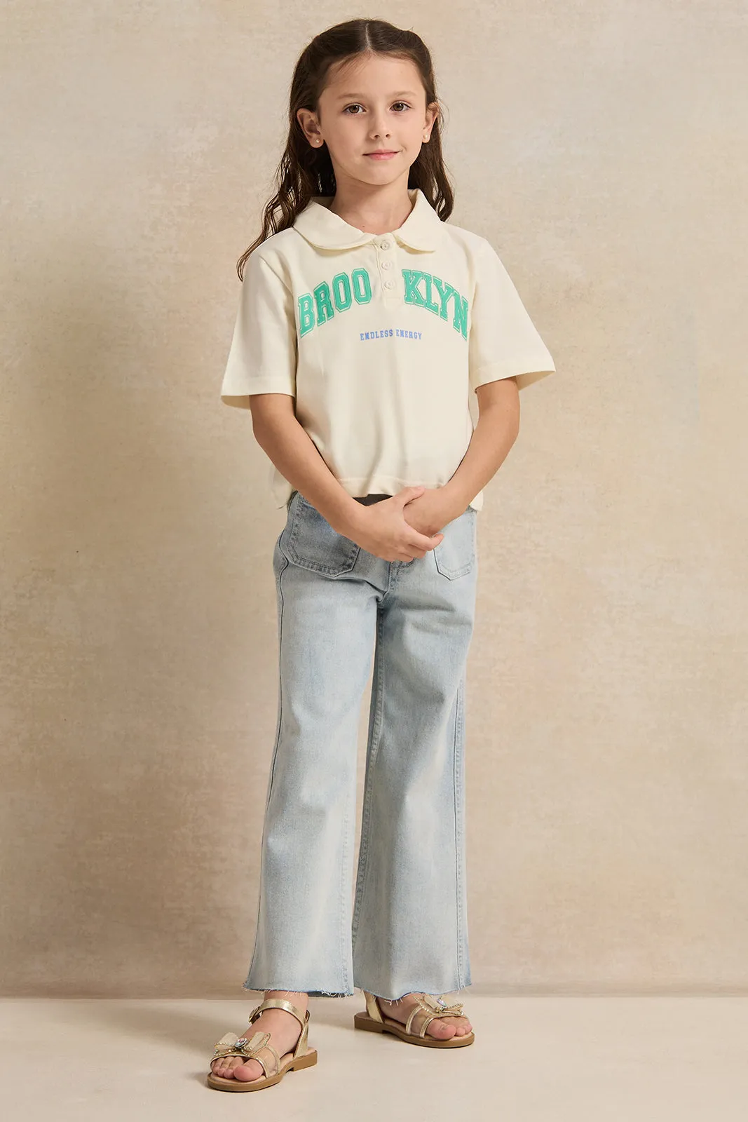 Girls White Nyc Days Print T-Shirt