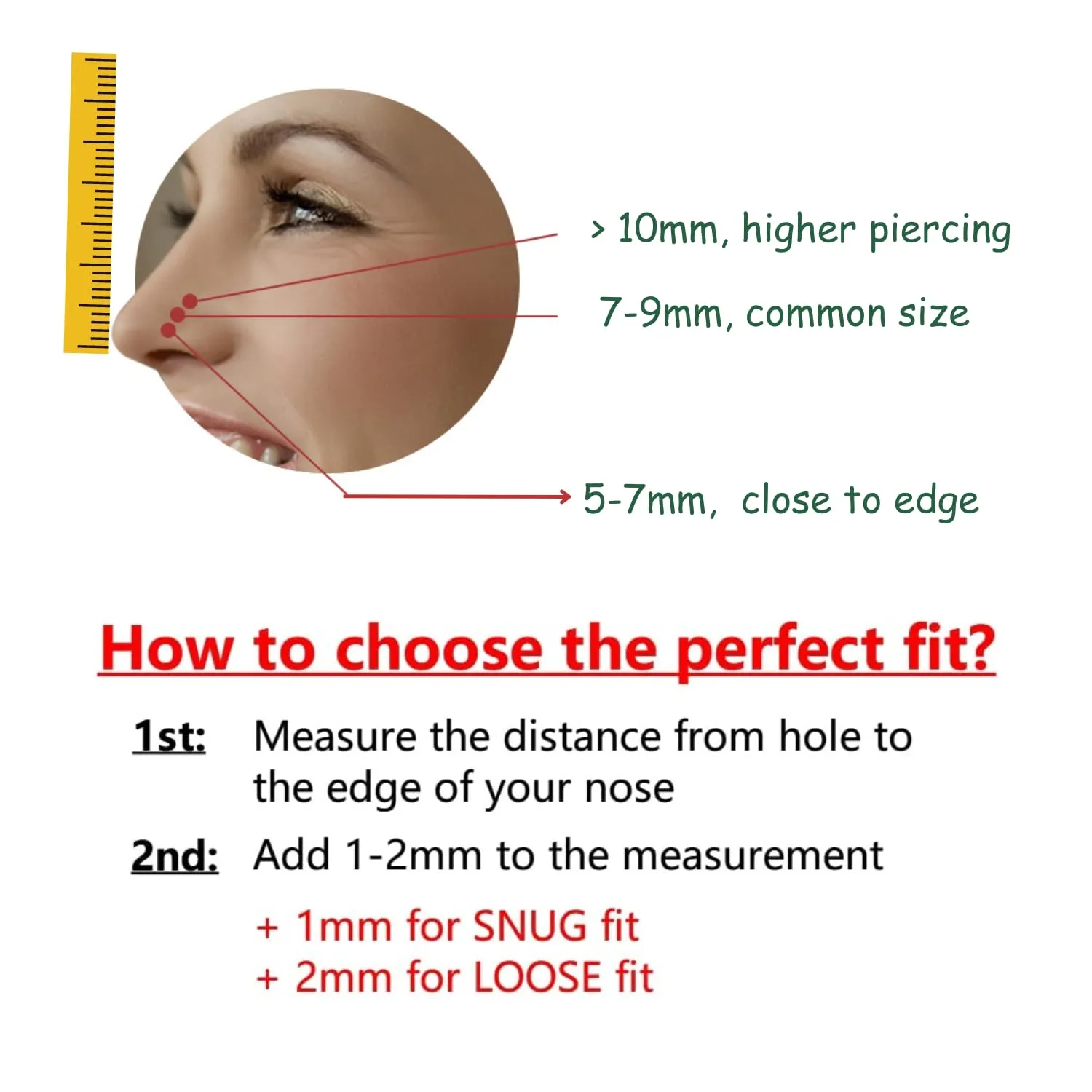 Gold Silver Small thin nose ring hoop 20G 20 22 gauge stud nostril piercing jewelry for Women, 14k Gold filled or 925 sterling silver nose hoop (14k Gold-Filled, 5-6mm / 24 gauge)