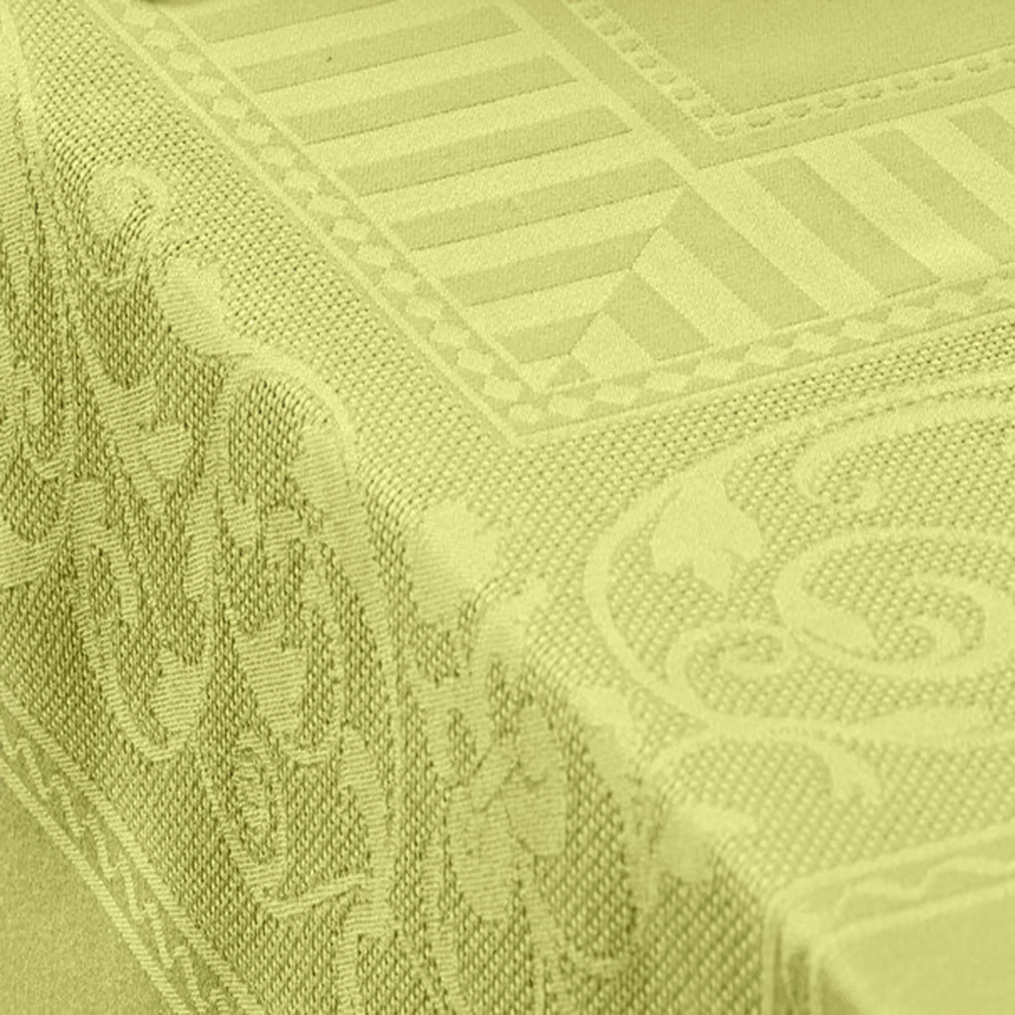 Green Cotton Jacquard Table Runner