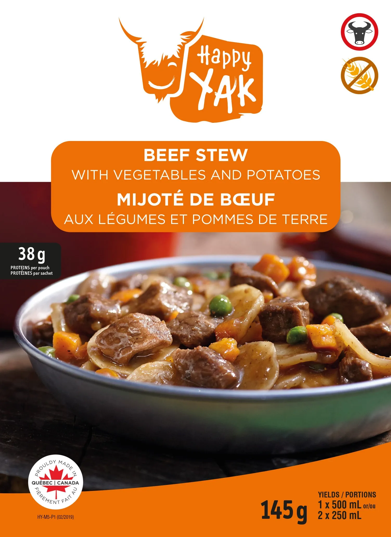 Happy Yak Beef Stew with Vegetables and Potatoes