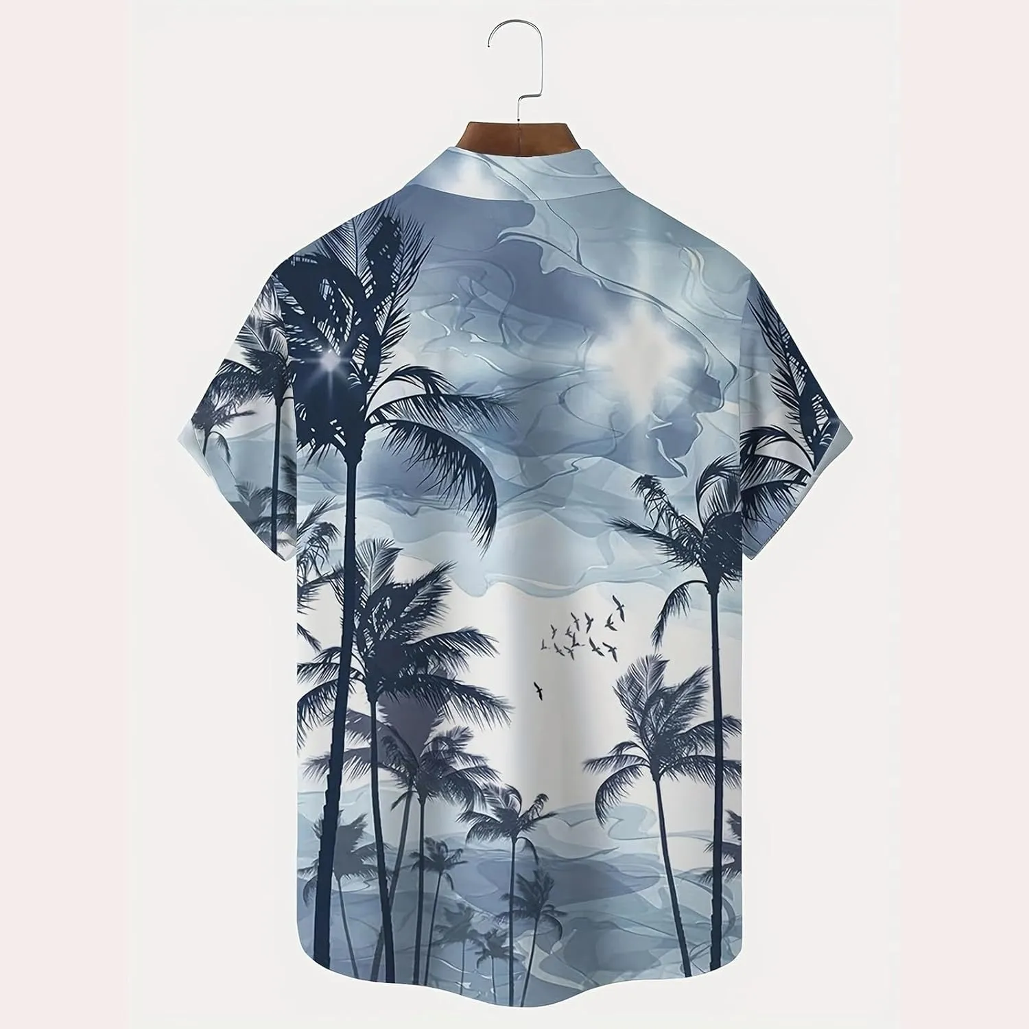 Hawaiian Shirt for Men Button Down Short Sleeve Shirt Casual Summer Beach Blouses Printed Tropical Style Floral