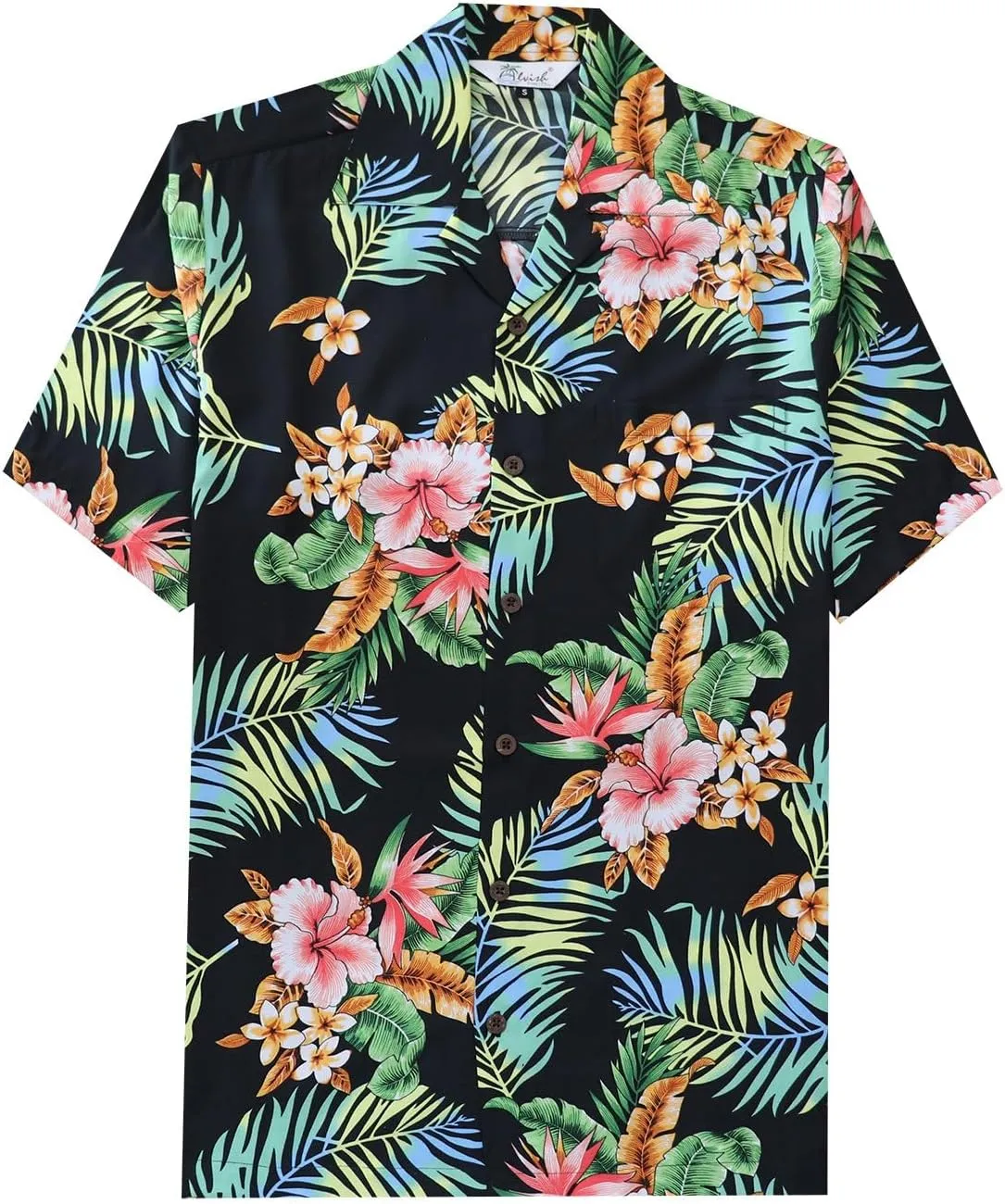 Hawaiian Shirt for Men Floral Aloha Beach Casual Short Sleeve Shirts for Mens