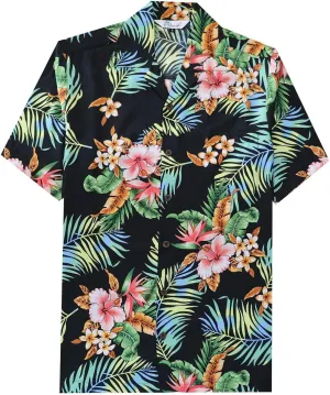 Hawaiian Shirt for Men Floral Aloha Beach Casual Short Sleeve Shirts for Mens