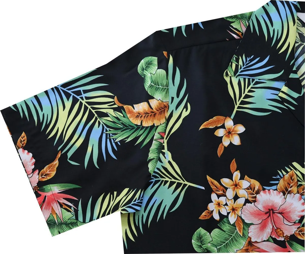 Hawaiian Shirt for Men Floral Aloha Beach Casual Short Sleeve Shirts for Mens