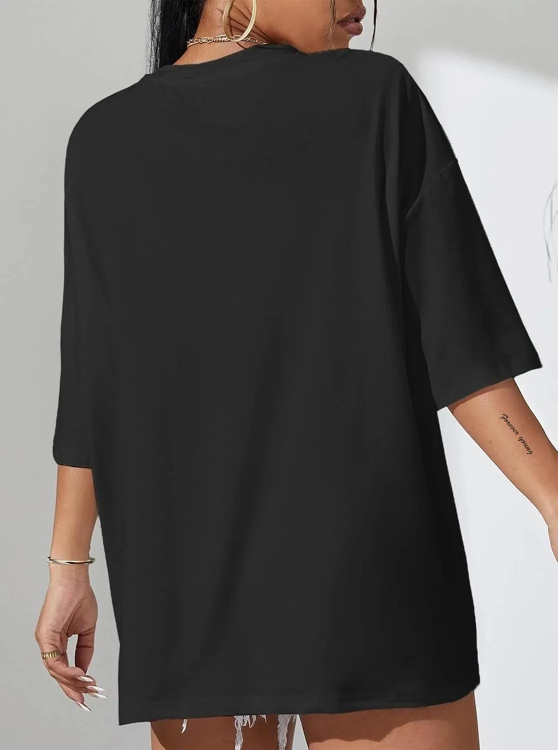 Hilinker Women's Oversized T Shirt Graphic Tees Short Sleeve Shirts Summer Casual Loose Tops