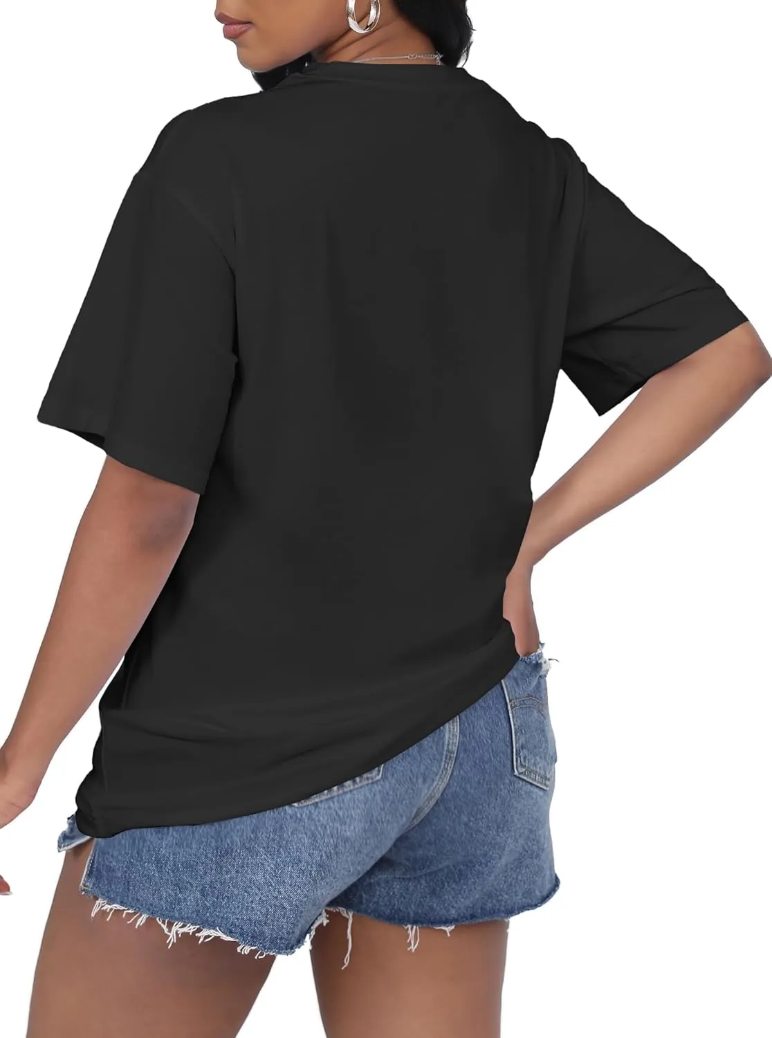 Hilinker Women's Oversized T Shirt Graphic Tees Short Sleeve Shirts Summer Casual Loose Tops