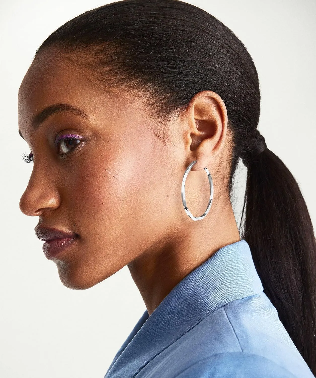 Hoop Earrings for Women 14K Gold Plated Tear Drop Hoops Big Thick Earrings Large Lightwight Dangle Gold Statement Jewelry for Women
