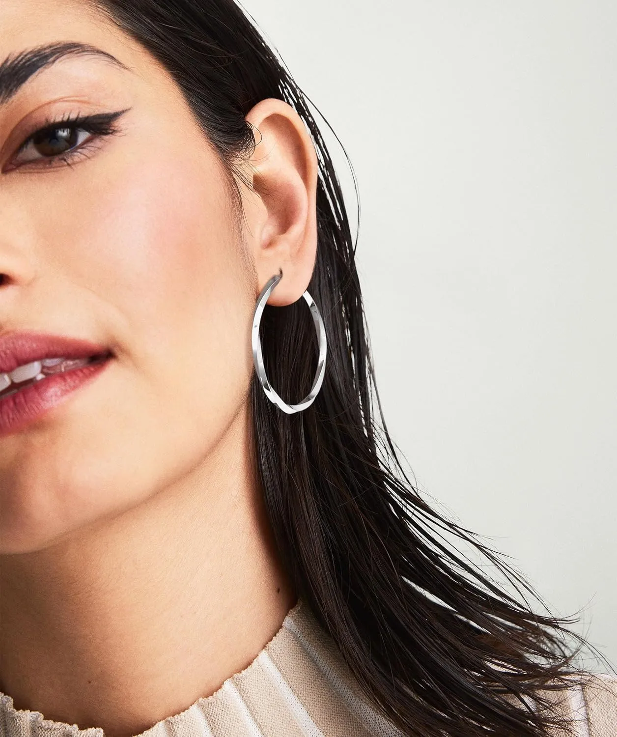 Hoop Earrings for Women 14K Gold Plated Tear Drop Hoops Big Thick Earrings Large Lightwight Dangle Gold Statement Jewelry for Women