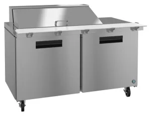 Hoshizaki SR60A-18M 60" 2 Door Mega Top Stainless Steel Refrigerated Sandwich Prep Table