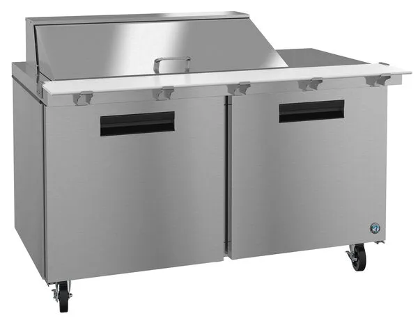 Hoshizaki SR60A-18M 60" 2 Door Mega Top Stainless Steel Refrigerated Sandwich Prep Table