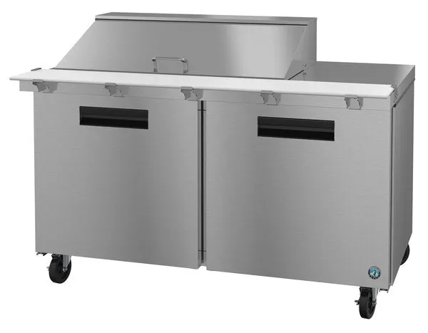 Hoshizaki SR60A-18M 60" 2 Door Mega Top Stainless Steel Refrigerated Sandwich Prep Table
