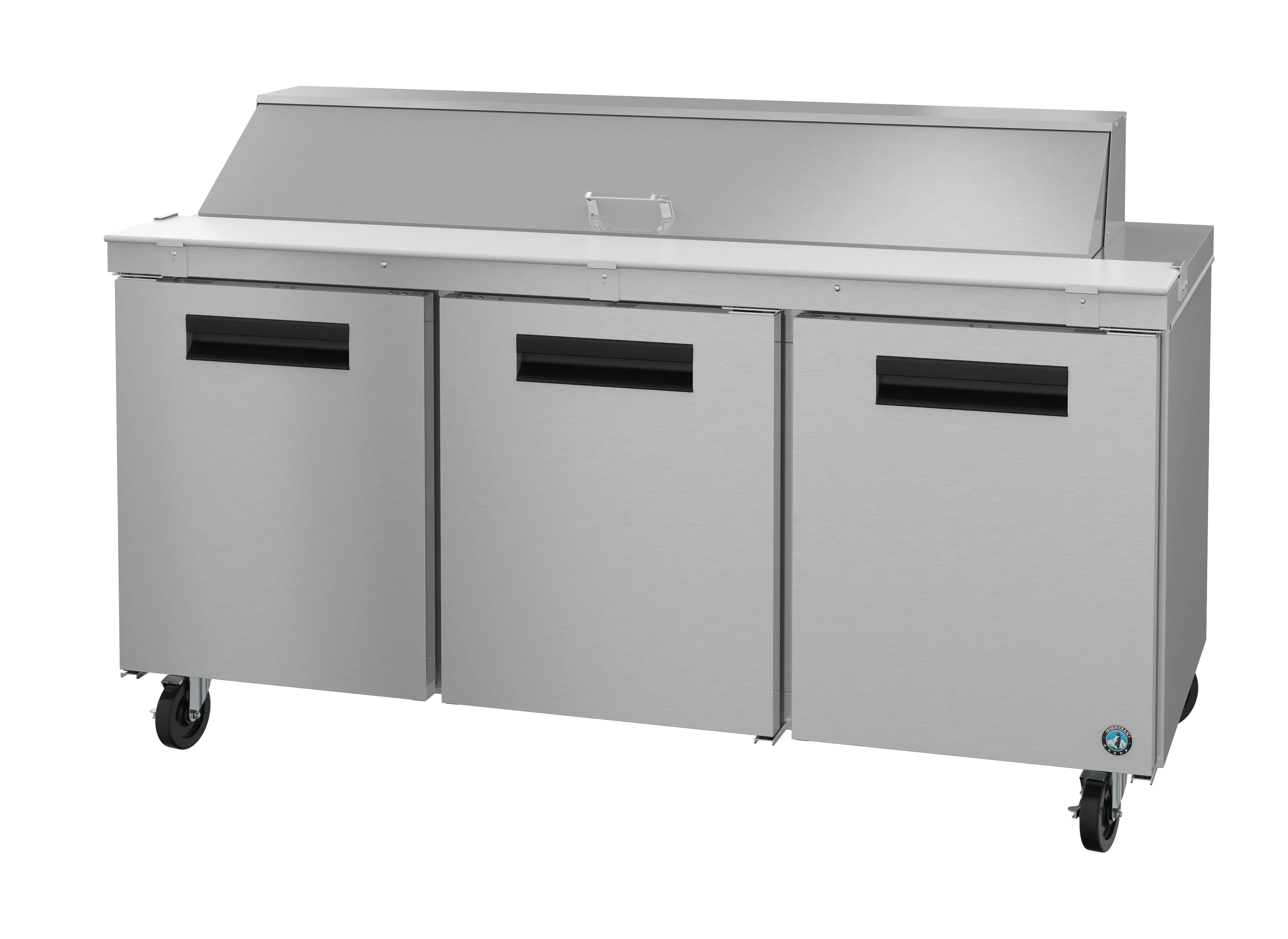 Hoshizaki SR72A-18 72" 3 Door Stainless Steel Refrigerated Sandwich Prep Table