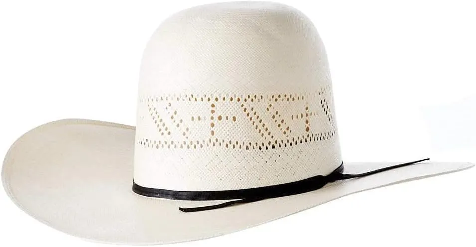 Ivory Cross Open Crown 4 1/2" Brim Straw Cowboy Hat