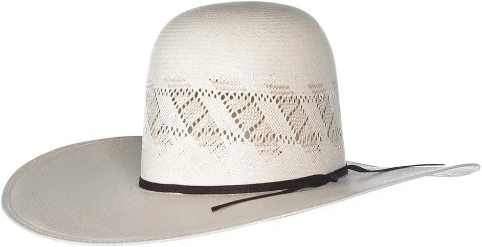Ivory High Point Shantung 4 1/2" Brim Open Crown Straw Hat