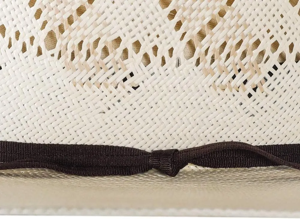 Ivory High Point Shantung 4 1/2" Brim Open Crown Straw Hat