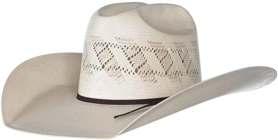 Ivory High Point Shantung 4 1/2" Brim Open Crown Straw Hat