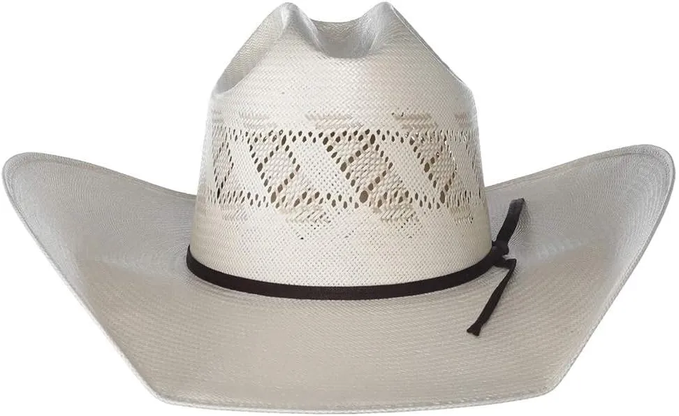 Ivory High Point Shantung 4 1/2" Brim Open Crown Straw Hat