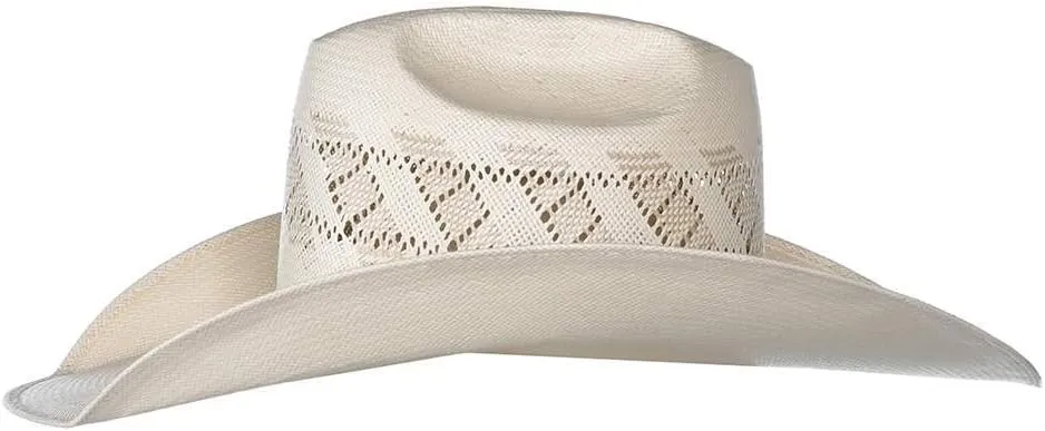 Ivory High Point Shantung 4 1/2" Brim Open Crown Straw Hat