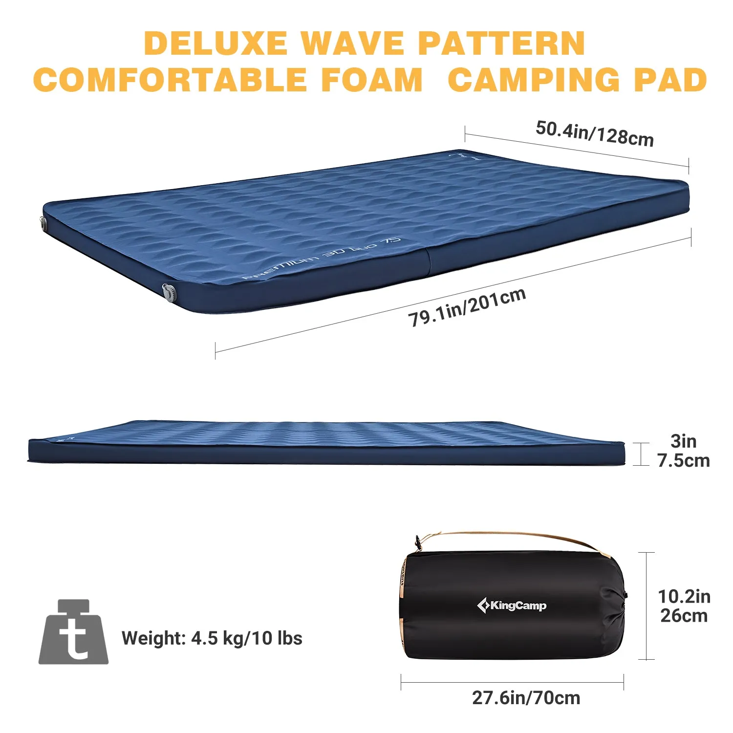 KingCamp Self-Inflating Double/Single Sleeping Mattress