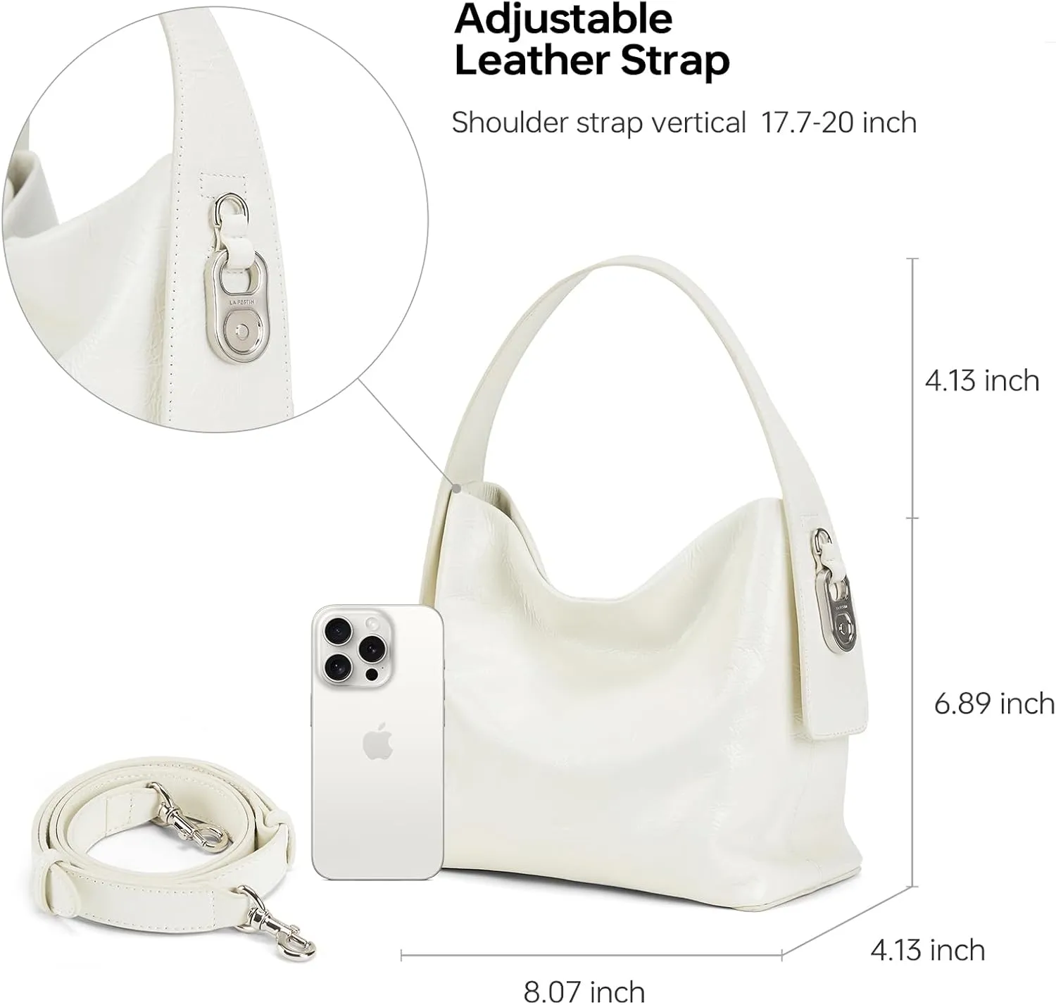 LA FESTIN Hobo Handbag Crossbody Shoulder Bag Tote Satchel Purse with Adjustable Strap