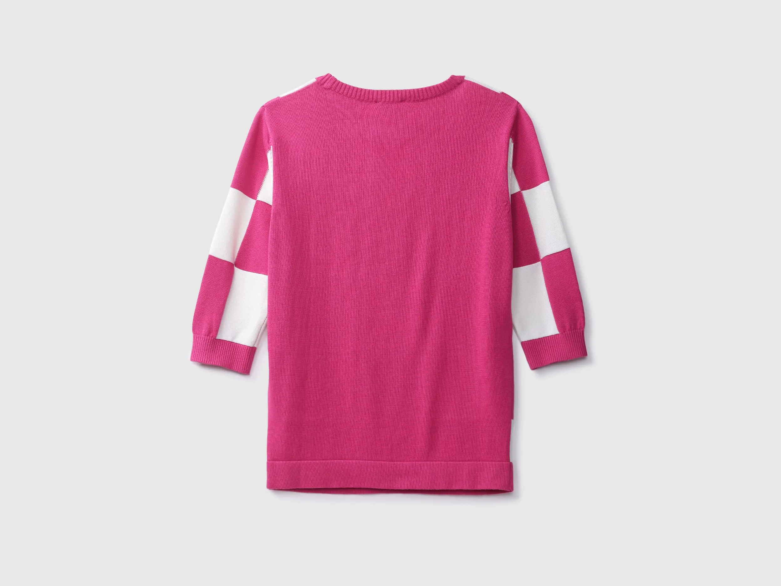 Ladies Round Neck Check Top