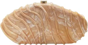 Large Acrylic Clutch Purses for Women Formal Metallic Shell Purse Evening Bag Clutch