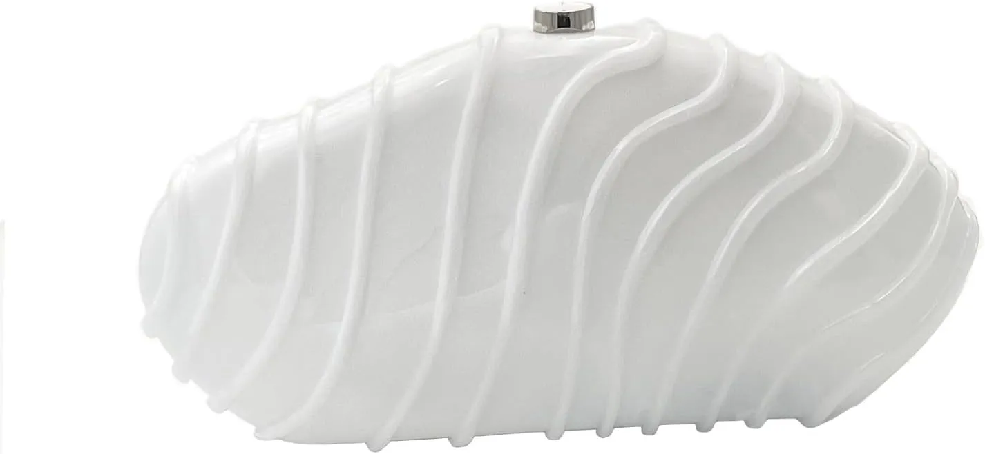 Large Acrylic Clutch Purses for Women Formal Metallic Shell Purse Evening Bag Clutch