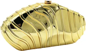 Large Acrylic Clutch Purses for Women Formal Metallic Shell Purse Evening Bag Clutch