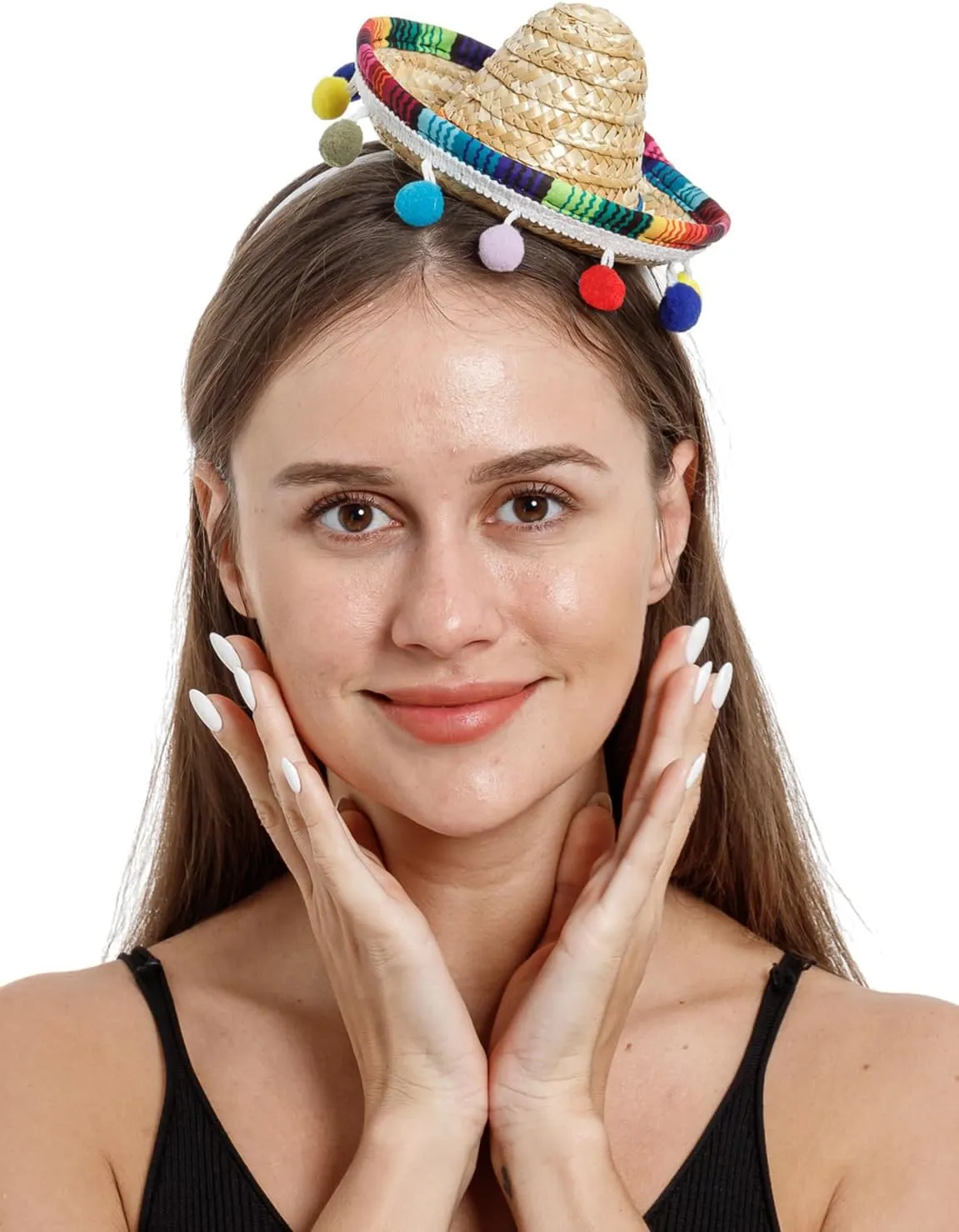 Lastclream Cinco De Mayo Sombrero Hats for Women Mexican Mini Sombrero Headband Party Decorations Accessories Headwear