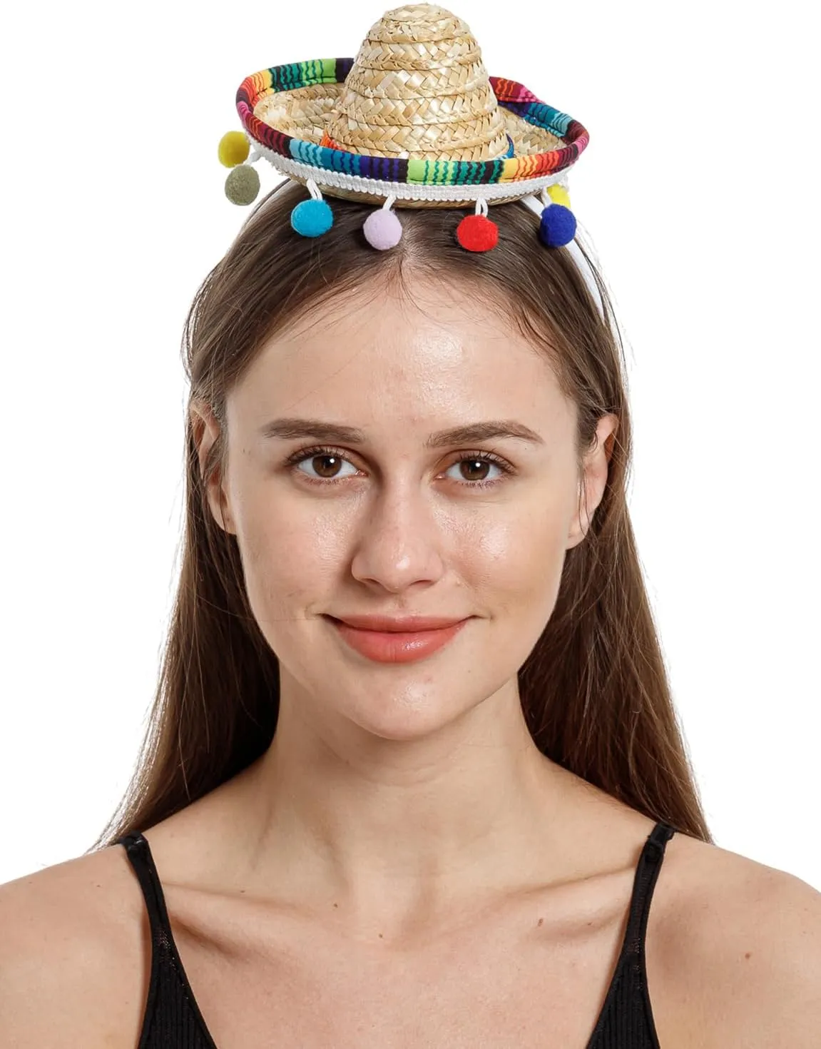 Lastclream Cinco De Mayo Sombrero Hats for Women Mexican Mini Sombrero Headband Party Decorations Accessories Headwear