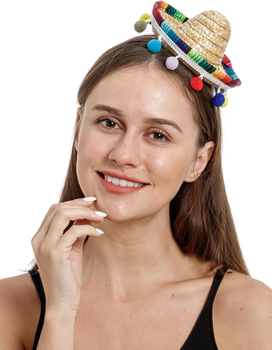 Lastclream Cinco De Mayo Sombrero Hats for Women Mexican Mini Sombrero Headband Party Decorations Accessories Headwear