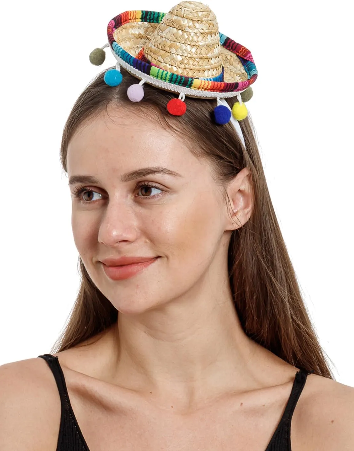 Lastclream Cinco De Mayo Sombrero Hats for Women Mexican Mini Sombrero Headband Party Decorations Accessories Headwear