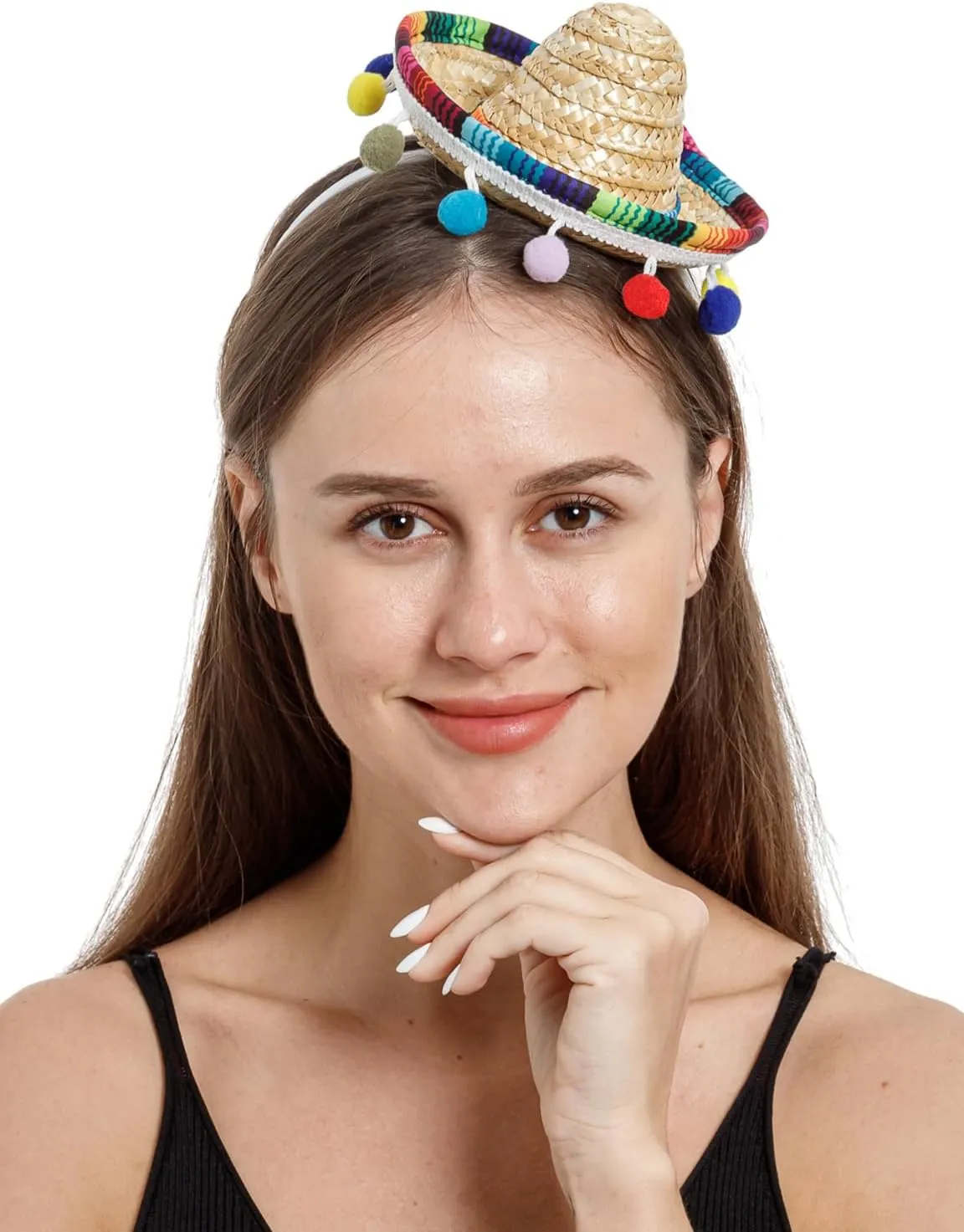 Lastclream Cinco De Mayo Sombrero Hats for Women Mexican Mini Sombrero Headband Party Decorations Accessories Headwear