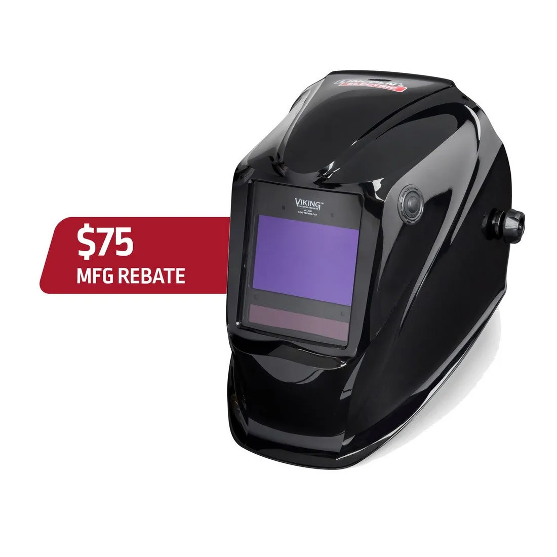 Lincoln Viking 2450 Series Black Auto Darkening Welding Helmet (K3028-4)