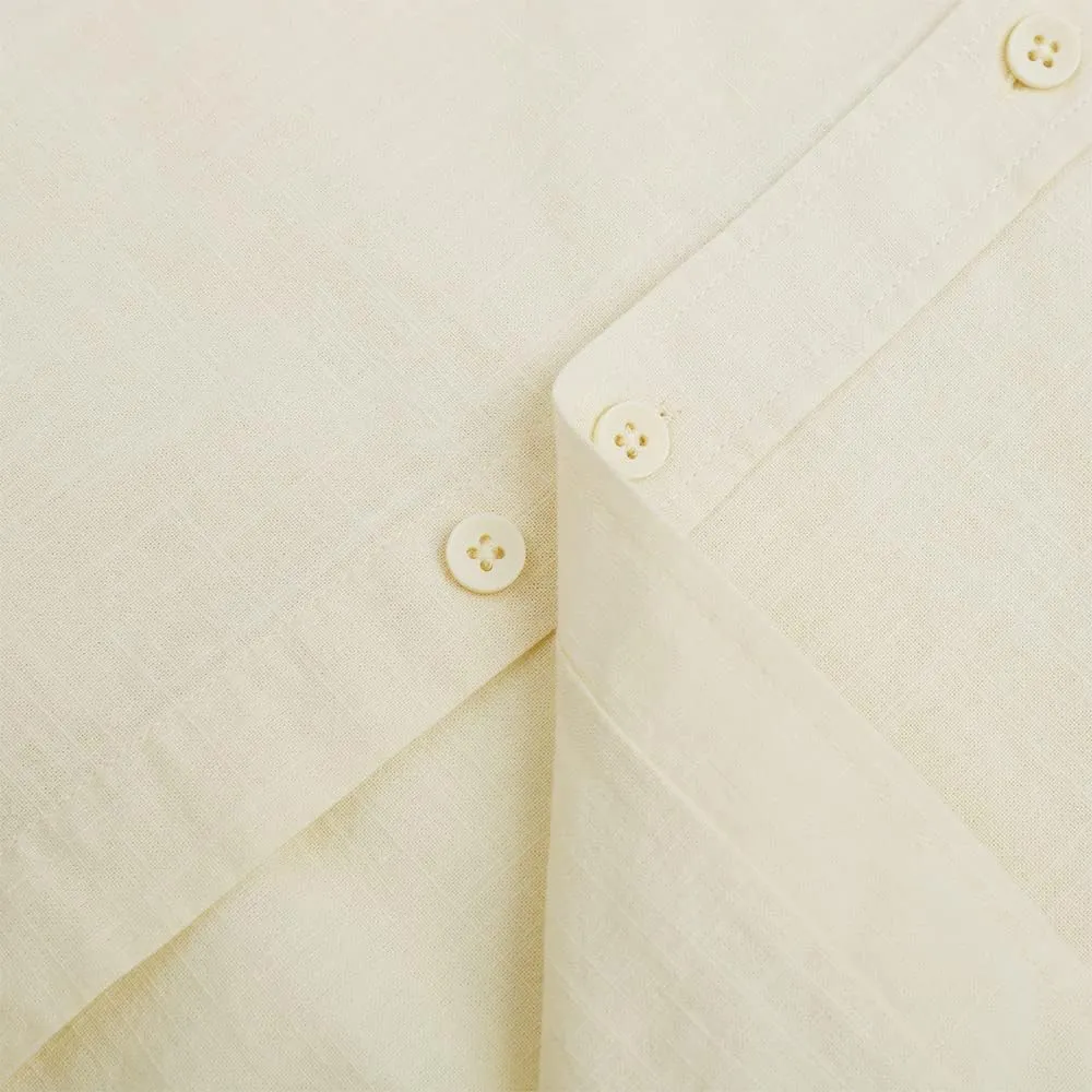 Mens Casual Linen Cotton Button Down Short Sleeve Shirts Cuban Camp Guayabera Beach Tops