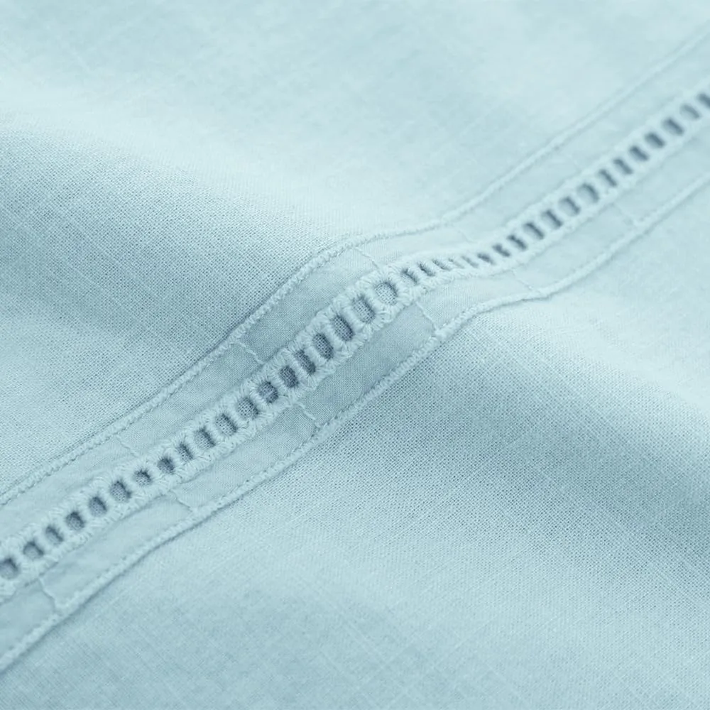 Mens Casual Linen Cotton Button Down Short Sleeve Shirts Cuban Camp Guayabera Beach Tops
