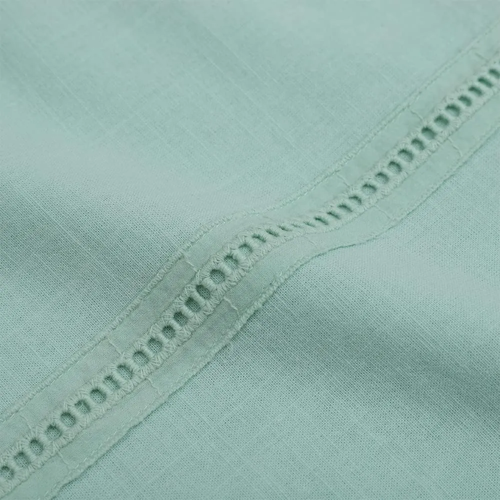 Mens Casual Linen Cotton Button Down Short Sleeve Shirts Cuban Camp Guayabera Beach Tops