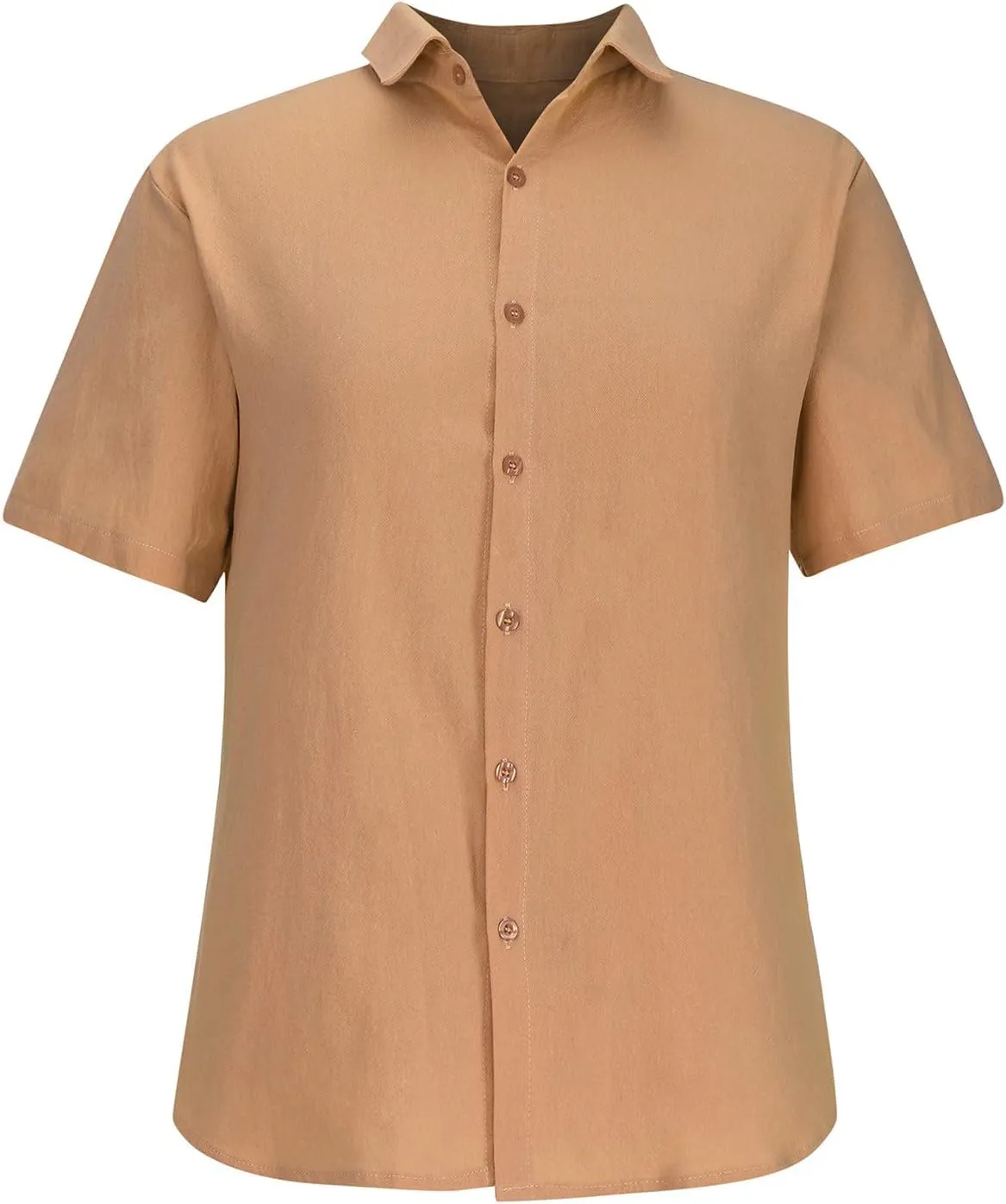 Men's Cotton Linen Button Down Shirts Short Sleeve Summer Beach Shirt Hawaiian Casual Shirt Blouse Business Tops