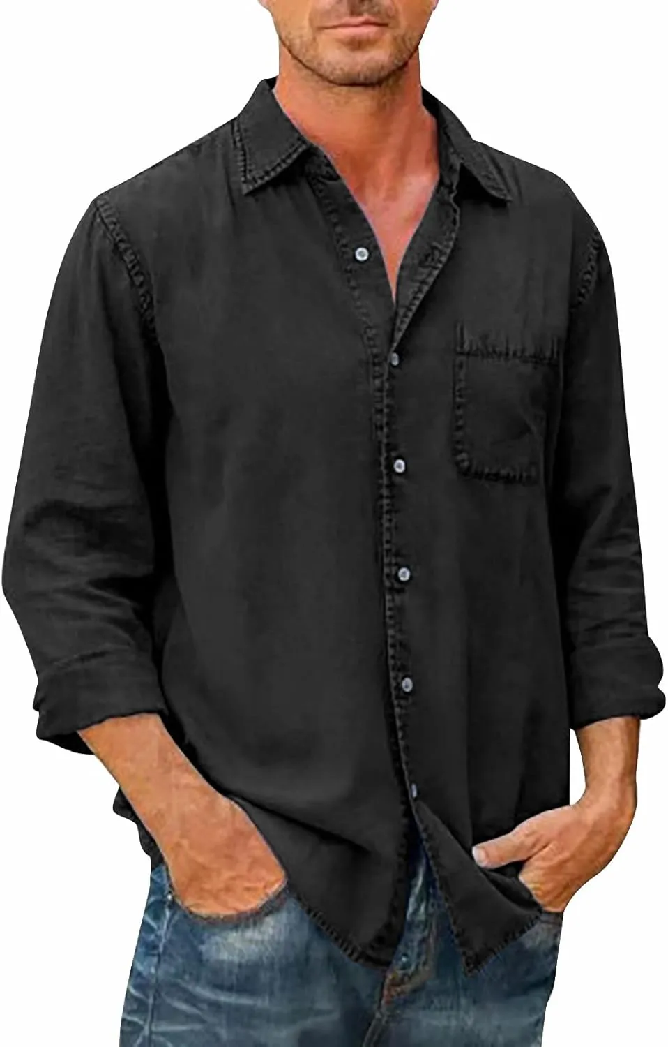 Men's Hawaiian Shirt Short Sleeves Tropical Beach Casual Button Down Shirts Cotton Summer Beach Hippie Shirts