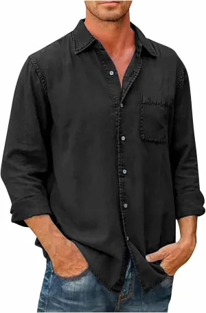 Men's Hawaiian Shirt Short Sleeves Tropical Beach Casual Button Down Shirts Cotton Summer Beach Hippie Shirts