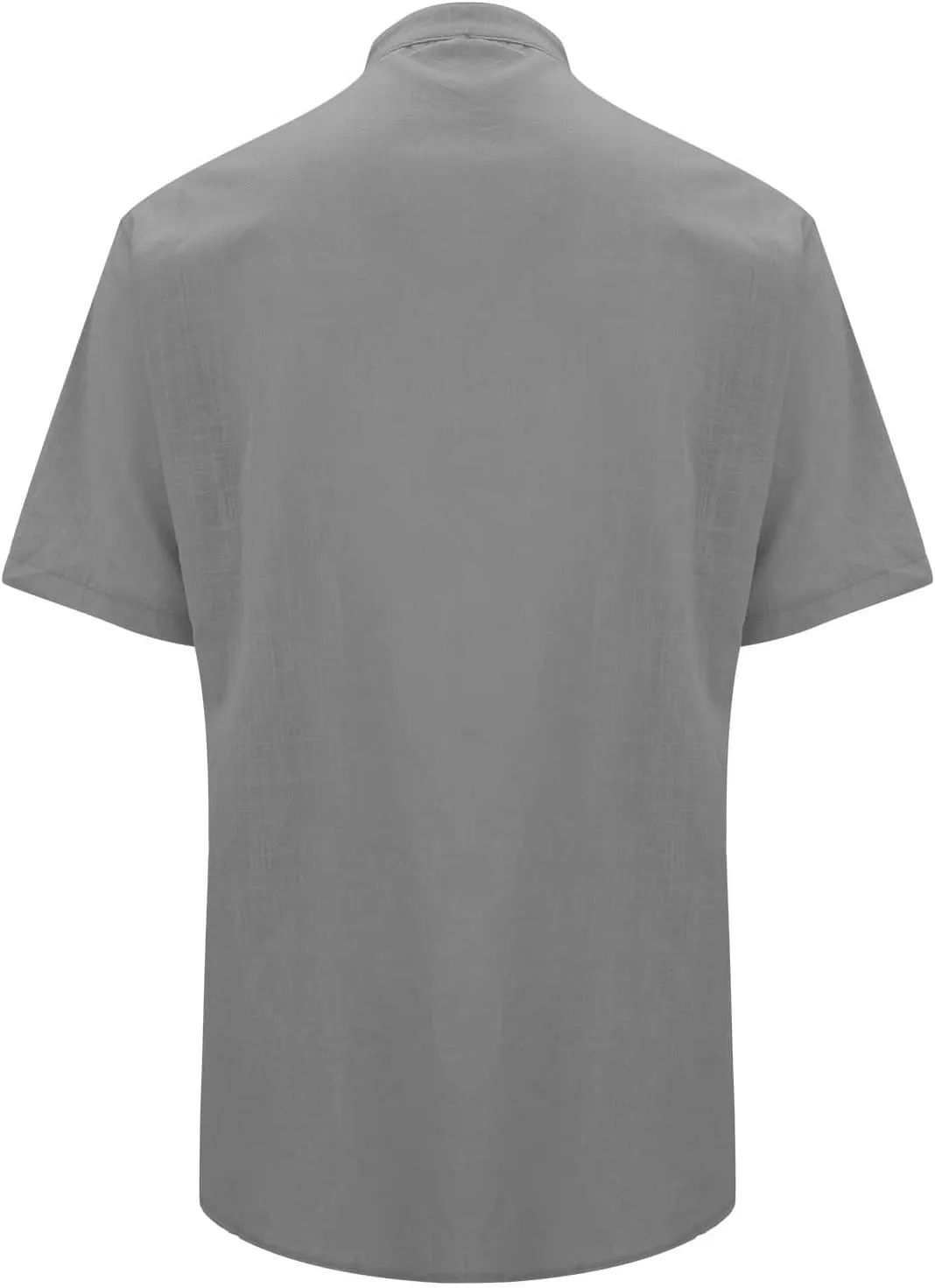 Men's Short Sleeve Fashion Casual Shirt Short Button Down Linen Shirt Summer Beach Vacation Wedding Shirts