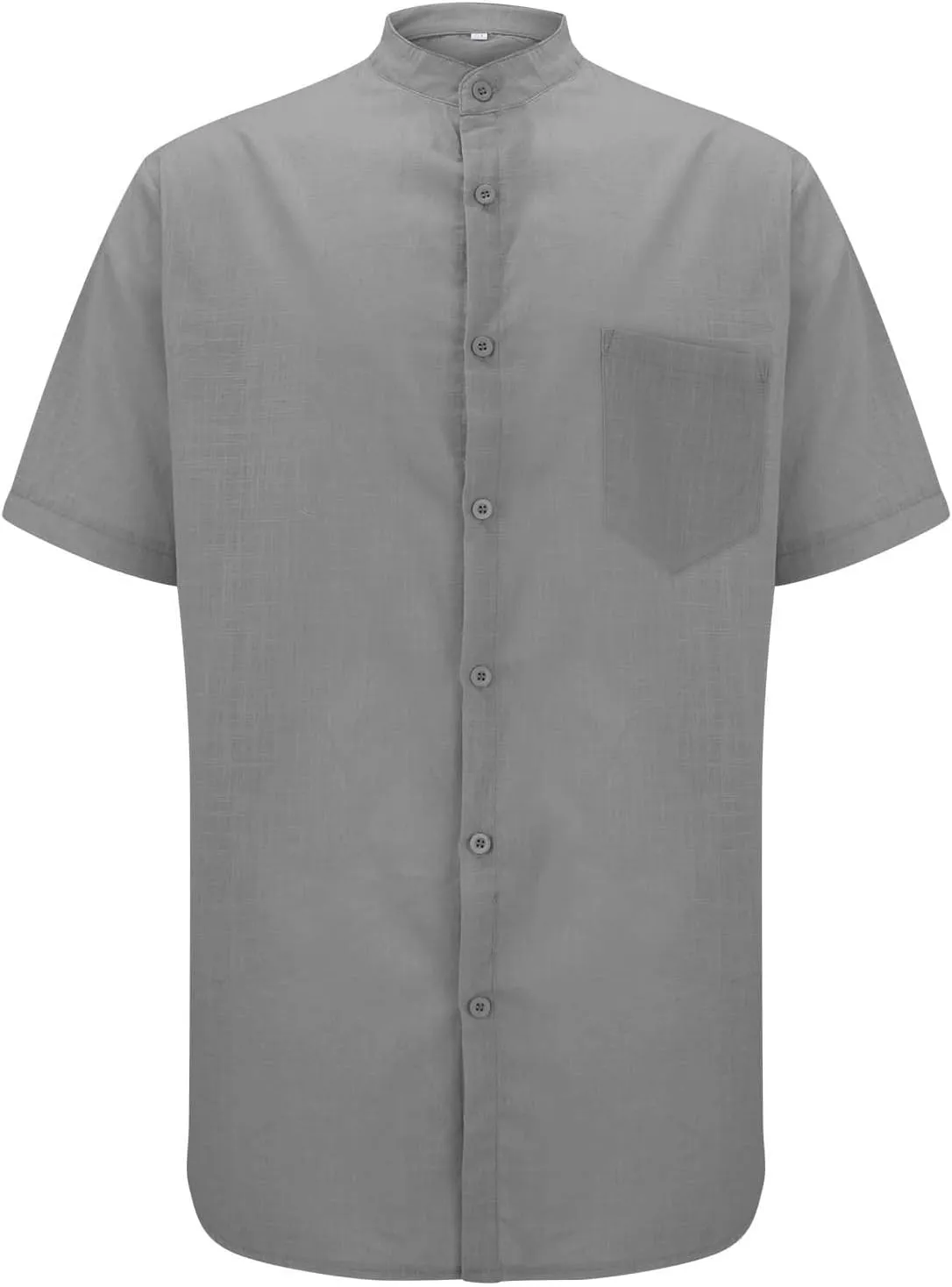 Men's Short Sleeve Fashion Casual Shirt Short Button Down Linen Shirt Summer Beach Vacation Wedding Shirts